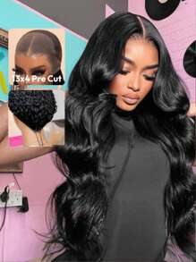 Hair 13x4 Pre-Everything™ Transparent Lace Front Body Wave Wig Real Ear To Ear With Invisi Drawstring Wig Lace Fit Better Frontal Wig Pre Cut Pre Bleached Pre Plucked Lace Wig Ready To Wear Go Unice Wigs For Women