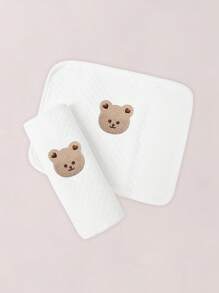 兒童汽車安全帶肩膀墊套,卡通熊兔設計嬰兒防勾扯頸部保護裝置,男女均可使用 - 卡其色 - 查看 4