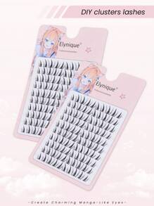 Elynique 100 chiếc C Curl 2025 Hàng mới về Kiểu dáng hoa hướng dương DIY Cụm lông mi tự nhiên, phân đoạn, lông mi 3 bước cho người mới bắt đầu, Cụm lông mi tự ghép có thể tái sử dụng, Cụm lông mi, Lông mi riêng lẻ, Lông mi, Lông mi giả - C - Xem 3