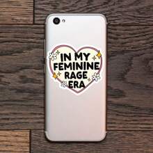 1PC In My Feminine Rage Era Sticker – Empowering Vinyl Decal With Heart And Floral Design For Women And Allies | Perfect For Laptops, Water Bottles, And Cars | Bold Self-Expression Gift | , Waterproof, And Easy To Apply - Multicolor - View 9