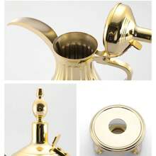 Stainless Steel 304 Style Golden Hammered Texture Coffee Pot, Tea Kettle, Water Pot, Decanter, Eagle-Beak Pot, Palace Pot, For Ramadan Use