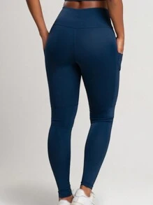 Women Sports Leggings - 藏蓝色 - 查看 2