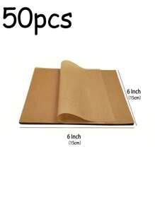 100/50pcs Greaseproof Baking Paper, Baking Sheet Air Fryer Liners, Non-Stick Greaseproof Pizza Sandwich Paper Food Wraps, Kitchen Gadgets For Cooking, Grilling, BBQ And Food Wrapping For BBQ, Picnic And Restaurant