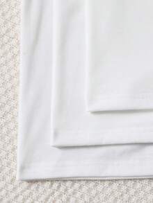 3 件装小男孩字母刺绣短袖 T 恤和短裤套装