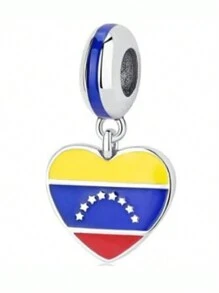 1pc Fashion Blue & White Greece Flag Heart Beaded Pendant, "Sun Of May" Blue & White Argentina Flag Pendant, Green Heart Yellow Rhombus Blue Armillary Sphere Brazil Flag Charm, Red White Blue USA Flag Pendant, Yellow Blue Red Colombia Pendant, Yellow Blue Red 5-Pointed Star Flag Charm, Red Blue White USA Flag & Map Pendant Gift, USA Flag & Eagle Pendant Gift