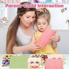 发型设计工艺套件，创意纸娃娃发饰艺术和工艺品适合 8-12 岁儿童，DIY 发型师教育玩具艺术和工艺品套装，有趣的儿童学校艺术项目生日礼物，随机款式 - 彩色 - 查看 6