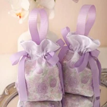 1pc Per Pack Flower Non Woven Gift Packaging Bag High Quality Silk Satin Drawstring Bags Suitable For Wedding Valentine's Day Party Birthday Decoration