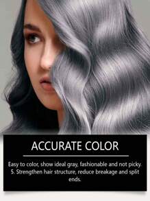 1 Box Of 30ml Silver-Gray Hair Spray, Locks In Color Without Damaging The Hair, Long-Lasting Nourishing Plant Extract Hair Care Fashionable Hair Color Hair Spray, Popular Neutral Hair Dye, Suitable For Both Women And Men