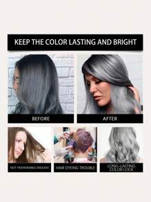 1 Box Of 30ml Silver-Gray Hair Spray, Locks In Color Without Damaging The Hair, Long-Lasting Nourishing Plant Extract Hair Care Fashionable Hair Color Hair Spray, Popular Neutral Hair Dye, Suitable For Both Women And Men