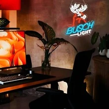 1 Pcs Elk Deer Head Busch Light LED Sign With USB Powered For Bar, Beer Bar, Home Decoration, Shop, Night Club,Bedroom Decor ,Perfect Christmas Birthday Party Gifts - Nhiều màu - Xem 4