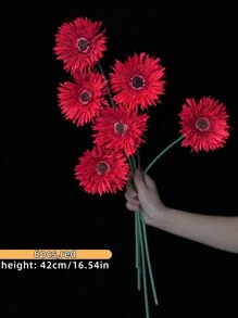1 CÁI/3 CÁI/7 CÁI, Hoa cúc vạn thọ lụa nhân tạo, Có thể uốn cong và không phai màu - Dùng để trang trí tường hoa tự làm, Bố trí bối cảnh, Bình hoa phòng khách và phòng ngủ, Đám cưới, Tiệc tùng, Trang trí nhà cửa, Đồ nhồi bàn làm việc, Trang trí phòng - nhiều màu - Xem 8
