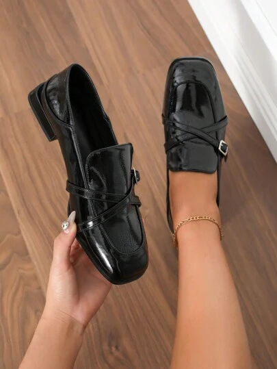 2025 New Coffee Color Low Heel Commuter Women Shoes, Versatile, Back To School, British Style Leather Shoes For Work,Loafers For Women