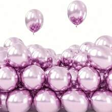 20pcs - 11inch Metallic Shiny Color Latex Balloons, Available In Gold, Silver, Rose Gold, Red And More Colors, Suitable For All Festivals - Multicolor - View 19