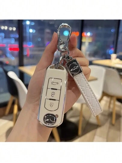 2 chiếc vỏ chìa khóa ô tô bằng PVC mềm phù hợp với móc chìa khóa Axela Atenza CX3/CX4