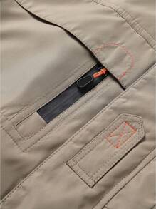 春秋季男士加厚保暖防水透气连帽户外夹克，保暖内衬，中长宽松版型