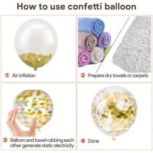 107 件黑色和金色气球花环套装，带五彩纸屑 - 非常适合婚礼、生日、周年纪念、毕业典礼和节日 - 室内/室外派对装饰 - 黑色 - 查看 6