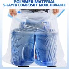 Travel Essential, Lightweight Packing Cubes, Extra Large Vacuum Storage Bags, Dust Proof Bags Organizer Organization Closet Organizer Bedroom Dorm Essentials Clothes Organizer Room School Closet Organisers Car Storage Car Accessories Car Organizer Bag For School School Accessories School Stuff - Clear - View 3