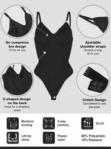 2pcs Women Seamless Backless Shapewear, Tummy Control Jumpsuit, Waist Trainer, Butt Lifter - Multicolor - View 4