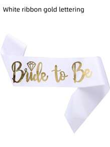 1入新娘專屬尼龍婚禮和派對肩帶 - 白色 - 查看 4