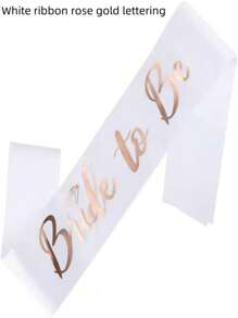 1入新娘專屬尼龍婚禮和派對肩帶 - 白色 - 查看 3