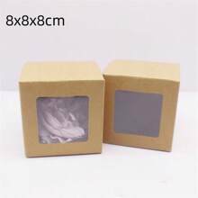 10 pezzi di scatole di carta bianca/kraft/regalo di varie misure da 5/6/7/8/9 cm, scatole per caramelle da matrimonio