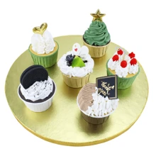 JiaWang 8/10/12 Inch Greaseproof Round Cake Drums Disposable Sturdy CorrugatedCake Board 1.2cm Thickness Full Wrap Edge Cake Base For Heavy Or Multi-Tiered Cakes Pizza Base - Multicolor - View 4