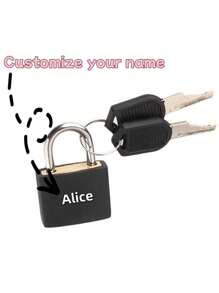 1 pieza Candado de equipaje personalizado, candado de maleta, resistente y duradero, a prueba de agua, mini candado con llave de cobre, adecuado para casilleros, maletas, cajas - Multicolor - Ver 7