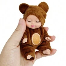 1pc Kawaii mô phỏng búp bê tái sinh đồ chơi mini dễ thương ngủ loạt búp bê hoạt hình động vật đồ chơi cho trẻ em quà tặng sinh nhật - Nhiều màu - Xem 4