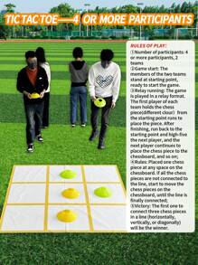 Fun Team Building Props- Tic Tac Toe Game Outdoor, Portable Tic Tac Toe Toss Game With 8 Chess Pieces, For Outdoor Lawn Yard Backyard Carnival Field Team Work Game Props(For Adult Only) - Multicolor - View 5
