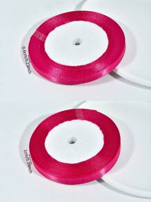 1 Roll 22meters, Hot Pink Packaging Ribbon Bow, Color Ribbon, Polyester Satin Ribbon, Gift Box Silk Ribbon, Jacquard Woven Ribbon - Hot Pink - View 8