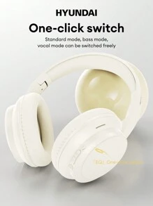 HYUNDAI 现代 HY-T02MAX 蓝牙耳机，5.4 HIFI 高保真音质，深沉低音，防噪麦克风，音乐，锻炼，游戏，低延迟，长电池寿命，时尚商务无线耳机，适用于智能手机和平板电脑 - 黑色 - 查看 7