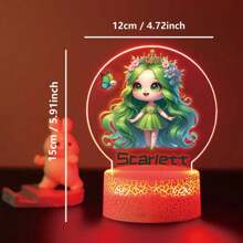 1pc Custom Personalized Table Lamp Night Light Customized Cartoon Princesses And Animals 3D Night Light Toy Acrylic Night Lights Gift For Home Room Decoration Night Light Usb Powered & Battery Operated Optical Illusion Table Lamp With Remote Control Perfect Gift Send To Girls For Valentine's Day, Easter, Christmas Unique Room Decor, Fun And Adorable Nightlight Gifts Birthday Graduation Home Decor Back To School School Supplies,Christmas Gift Supplies