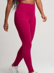Women Sports Leggings - Hot Pink - View 3