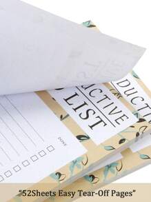 1pc To Do List Notepad, Undated Daily Planner Perfect For Daily Tasks And Goal Setting, To Do List Notepad Suitable For Office, Home And School, Work With Productivity