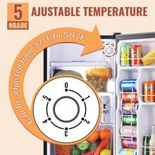WANAI Mini Fridge With Freezer 3.2 Cu.Ft, Single Door Small Refrigerator Compact Fridge For Bedroom Dorm And Office Silver - Xem 6