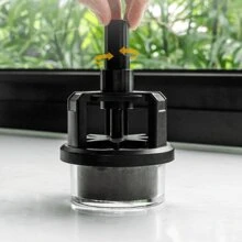 WDT 分配工具，58 毫米咖啡分配针，54 毫米浓缩咖啡搅拌器分配工具（适用于咖啡师），53 毫米针式浓缩咖啡搅拌器，磁性设计，易于撒粉 - 10 根针，可调节针高，适用于家庭咖啡店返校 - 黑色 - 查看 5