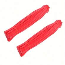 Value Pack 200pcs Pipe Cleaner Craft Big Red Rose Red Wine Red Vivid Red Jujube Red Peach Red Pipe Cleaner For Craft Foldable Chenille Rod Pipe Cleaner, Christmas Craft Pipe Cleaner For DIY Craft And Cleaning, Crafts Art And Craft Decoration Chenille Stems Supplies - Multicolor - View 14