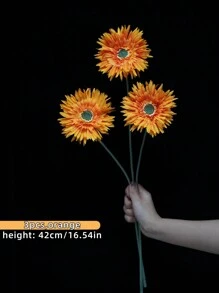 1 CÁI/3 CÁI/7 CÁI, Hoa cúc vạn thọ lụa nhân tạo, Có thể uốn cong và không phai màu - Dùng để trang trí tường hoa tự làm, Bố trí bối cảnh, Bình hoa phòng khách và phòng ngủ, Đám cưới, Tiệc tùng, Trang trí nhà cửa, Đồ nhồi bàn làm việc, Trang trí phòng - nhiều màu - Xem 18