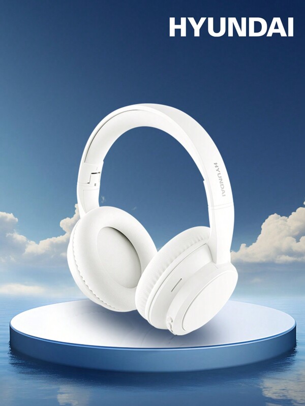 HYUNDAI 现代 HY-T02MAX 蓝牙耳机，具有 5.4 HIFI 高清音频、深沉低音、带麦克风的精确降噪、音乐/运动/游戏、低延迟、长电池寿命、简约商务风格，兼容智能手机和平板电脑