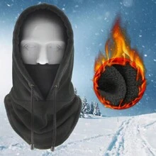Winter Fleece Balaclava Ski Mask Scarf Neck Warmer Thermal Snood Hat - Multicolor - View 9