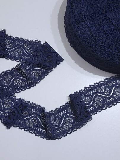 Renda Elástica Armarinho Largura 5cm Padrão Ondulado Lingerie e Artesanato LJ-22