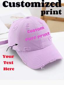 This Is A Baseball Cap In A Retro Style. Customize Your Own Unique Fashion Emblem And Let Your Personalized Shine On The Brim Of The Cap.