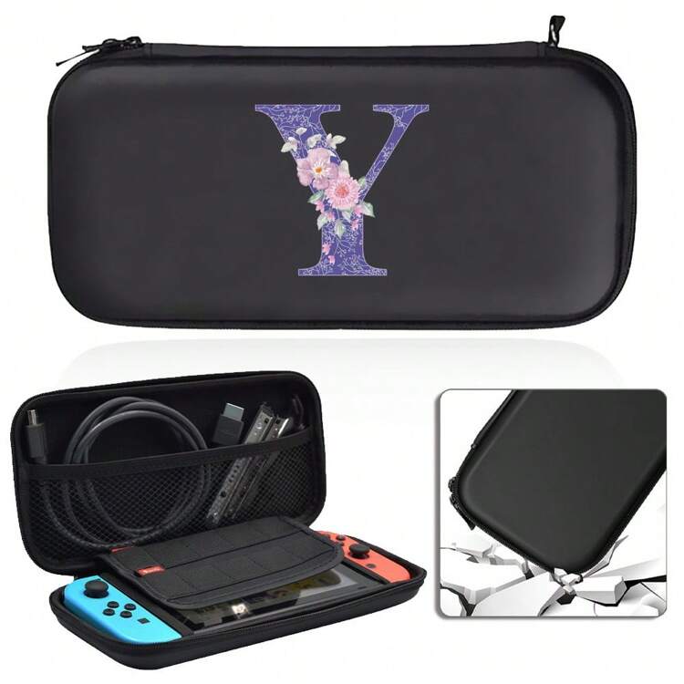 Carry Case Compatible With Nintendo Switch Switch OLED Console Protective Portable Travel Carrying Case Pouch With Pockets For Console And Accessories (Black) - Unique Name Initials Meaning Style,Boho Vibes - Black - 1 - View 20