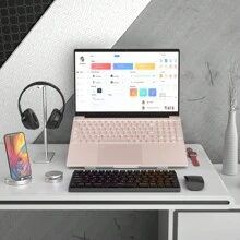 KurieTim Laptop Computer, 32GB DDR4 RAM 1TB SSD, 15.6 Inch Gaming Laptop With Quad-CoreN95(Up To 3.4GHz), FHD 1920 * 1200, 180 Angle Open, Metal Shell, 5G WiFi, USB3.2, Type_C, Webcam, Backlit Keyboard, Windows 11 Pro, Fingerprint Unlock, Rose Gold - 查看 5