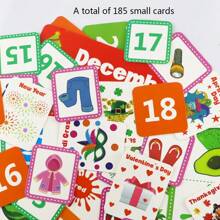 (1 Set) Interactive Educational Calendar, Weather, Color, Shape, Letter, Rhyme Word Learning Center, 105*89CM - Multicolor - View 4