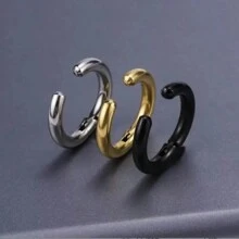 2pcs/6pcs Simple Non-Piercing Ear Cuff Hoop Earrings, Punk Jewelry Set