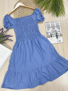 Women Dresses - 淺藍色 - 查看 1
