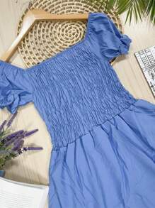 Women Dresses - 淺藍色 - 查看 3