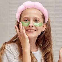 10 pièces/set Kit spa facial comprenant 1 pièce bandeau nuage + 2 bracelets + 1 pièce pince à cheveux florale + 6 chouchous simples assortis