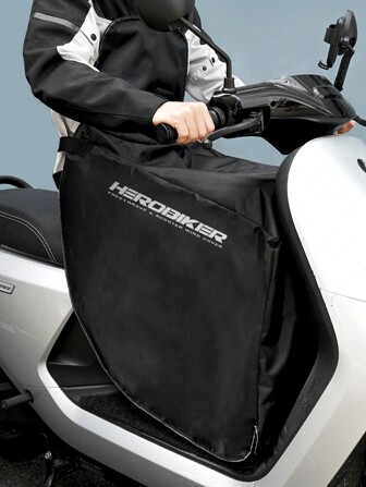 1件装摩托车防风罩黑色摩托车腿套膝盖毯骑行围裙户外防水防风摩托车罩骑行配件骑行必备男女骑手礼物